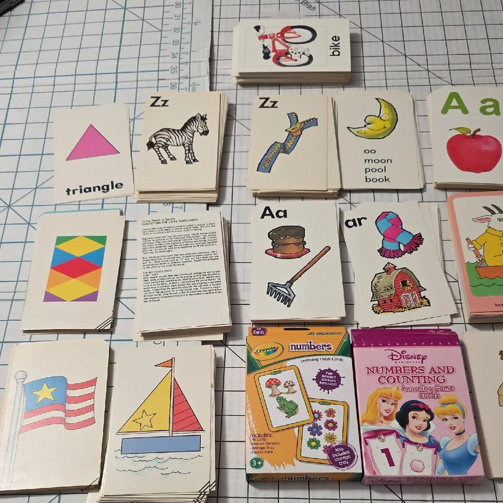 10-Sets Flash Cards Alphabet Shapes Capital Lowercase Picture Educatnl, Complete